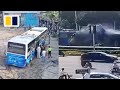 Bus plunges off roundabout injuring 9 in china