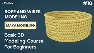 Maya Modeling Tutorial for Beginners | #10 - Rope and Cable Modeling Tutorial in Maya 2022