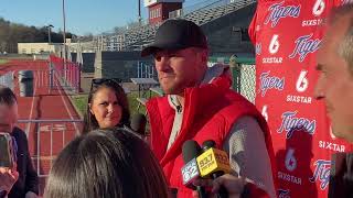 Steelers DPOY TJ Watt Talks with Local Media at McKeesport HS II
