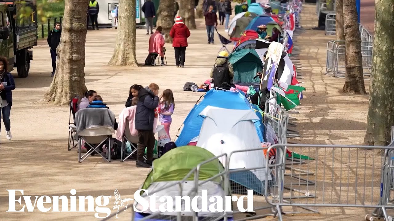 Royal superfans camp out on The Mall ahead of coronation