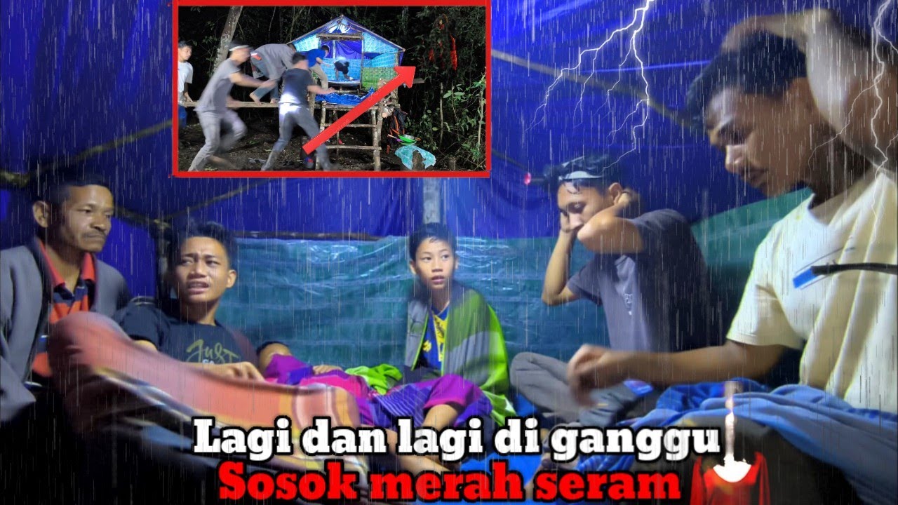 CAMPING HUJAN DERAS HOROR, BERANI BERANINYA GANGGU KAMI!!!