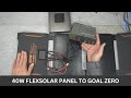 FlexSolar 40W foldable solar panel  make custom XT60 - 8mm DC input cable for Goal Zero  power bank