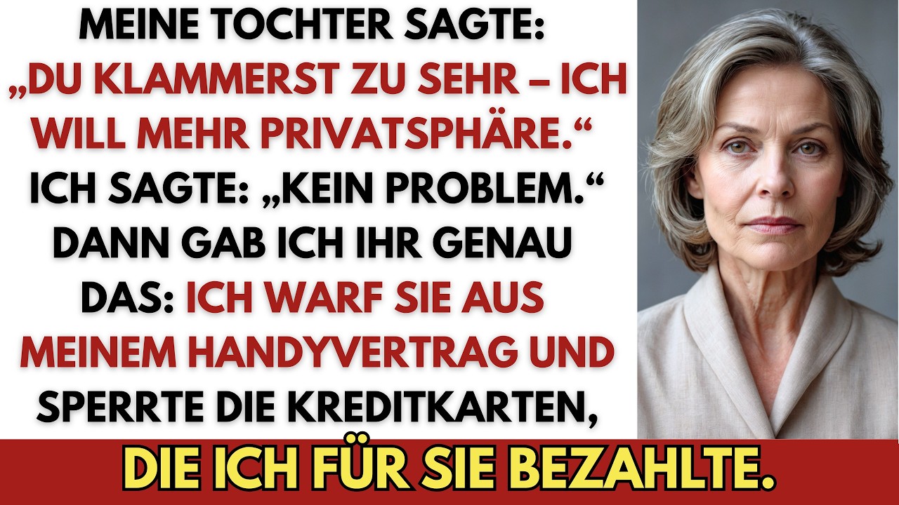 Die Nachricht kam an einem Dienstagnachmittag, als ich meine Blumen umtopfte: „Mama, du klammerst zu sehr. Wir brauchen Privatsphäre.“ Also habe ich ihnen genau das gegeben – und dabei sämtliche...