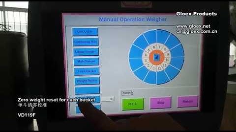 VD119F Zero weight reset for each bucket