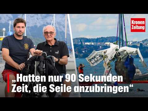 Divers in Lake Attersee: "We only had 90 seconds to attach the ropes" | krone.tv NEWS