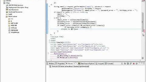 Setting up your JSP environment - 7.2 Validating with JSP