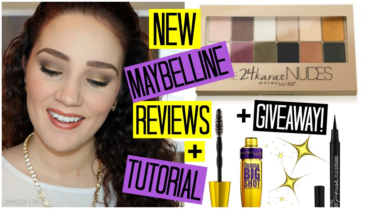 Testing NEW Maybelline Products + Gold Smokey Eye Tutorial ✨ GIVEAWAY!