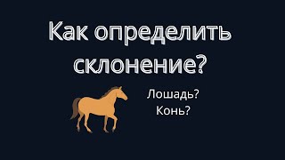 Как определить склонение имени существительного? Упражнения с объяснениями.