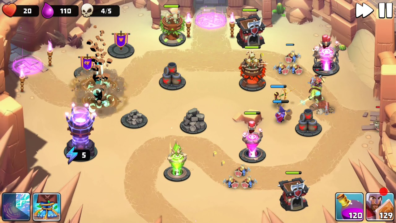 Castle Creeps TD - Chapter 33 Level 132-On the Rocks 3 Stars