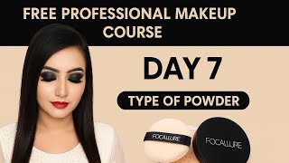  Free Professional Makeup Course Day 7 | Perfect Setting with Face Powder