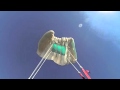 parachute opening in slow motion