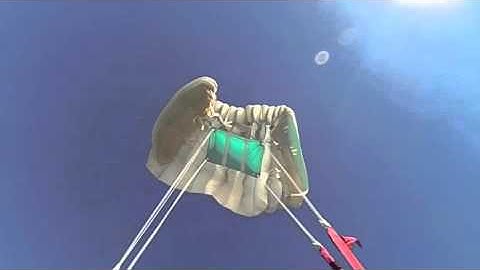 parachute opening in slow motion
