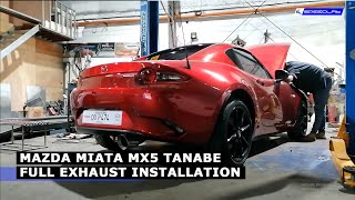 Mazda Miata MX5 Tanabe Full Exhaust Installation | Headers | Midpipe | Axle Back Muffler