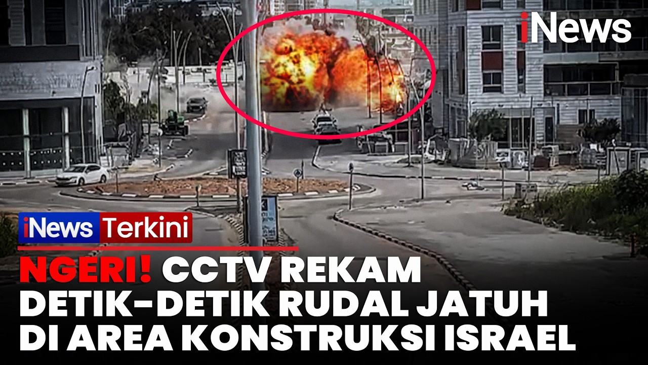 MOMEN MENCEKAM! CCTV Rekam Detik-detik Rudal Jatuh Dekat Lokasi Pembangunan di Israel