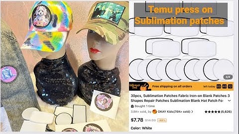 How To Create, Custom Temu Sublimate-able Patches For Hats & More #temu#sublimation#patches