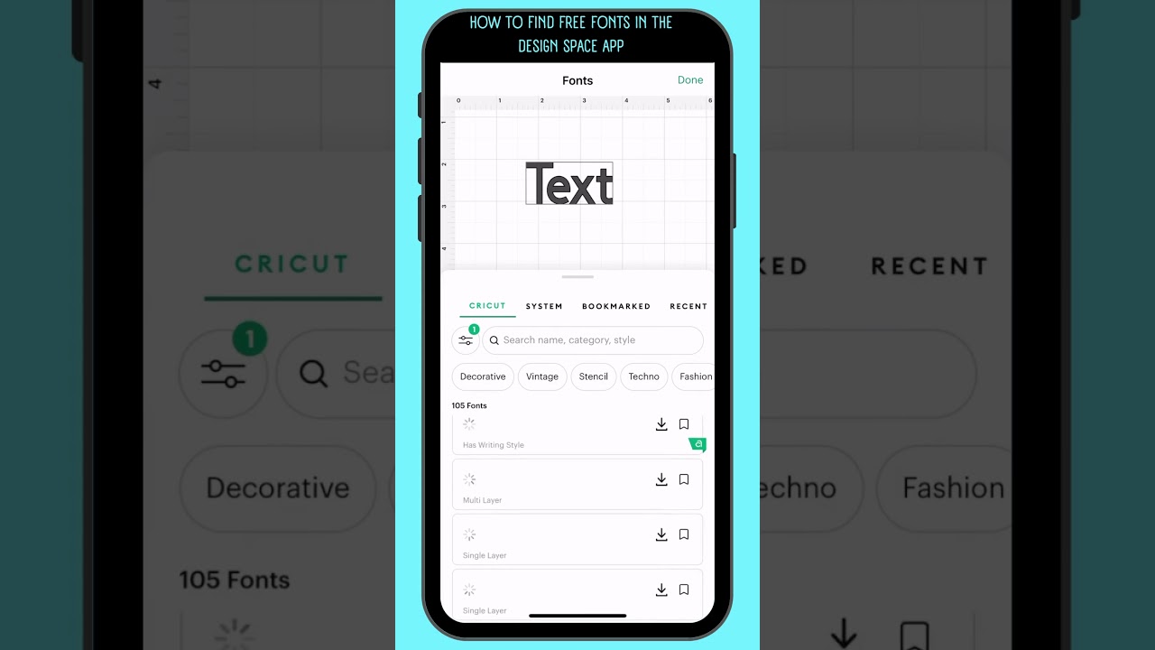 How to find Free Fonts in the Cricut Design Space App 