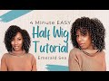 Quick, Easy &amp; Affordable Protective hairstyle for Black Women Curly Hair Headband Half Wig Glueless