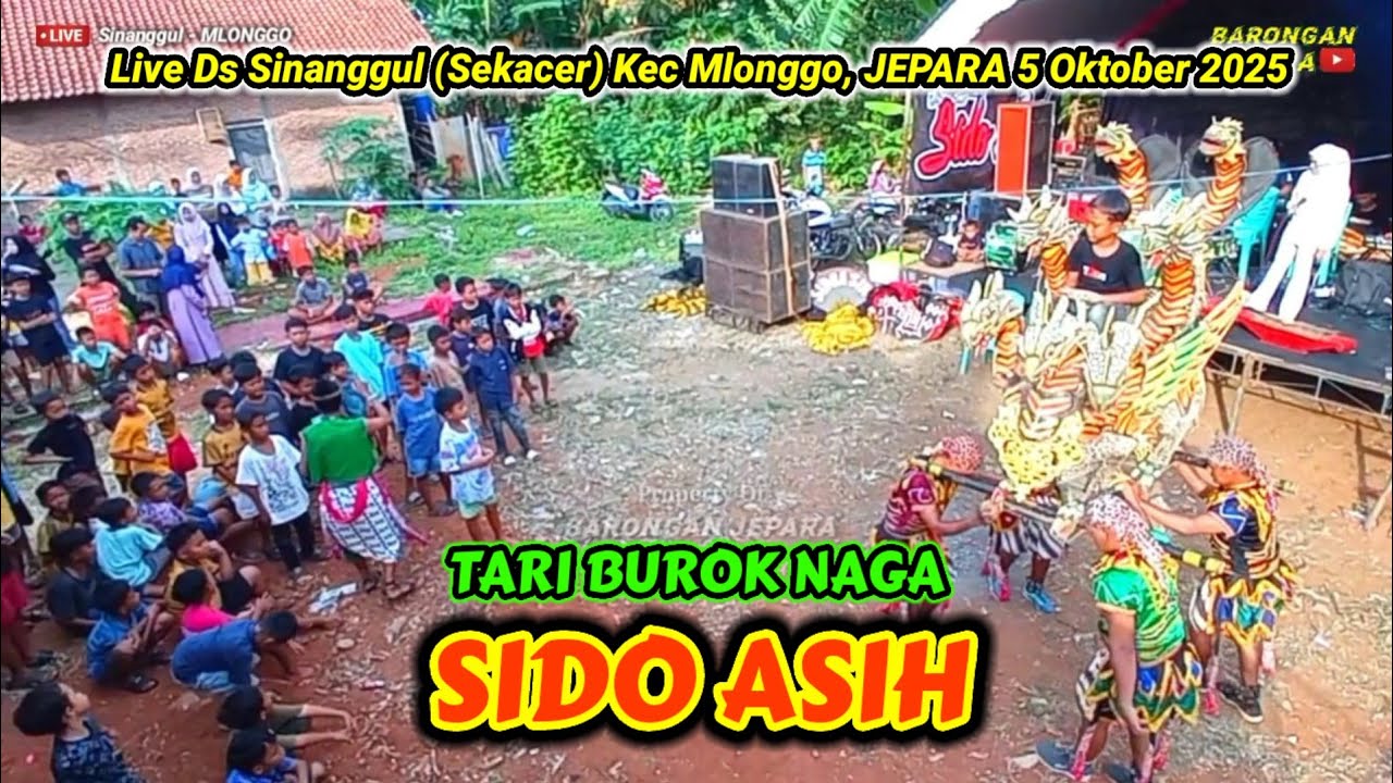 Tari Burok Naga iringan lagu Dangdut | SIDO ASIH Barongan Jepara | Khitanan Risky - Sinanggul