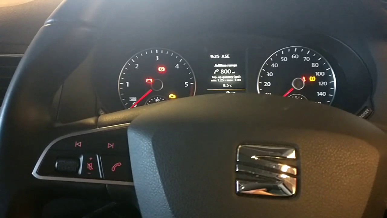 Seat Alhambra service message reset - YouTube