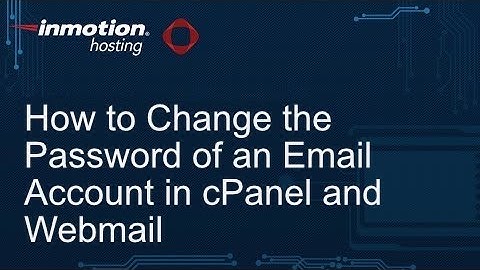 How to Change the Password of an Email Account in cPanel and Webmail (older version of cPanel)