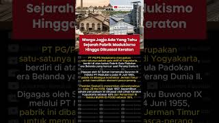 Sejarah Pabrik Gula Madukismo Pernah Hancur Saat perang Dunia II #sejarah #viral #faktaunik #fyp