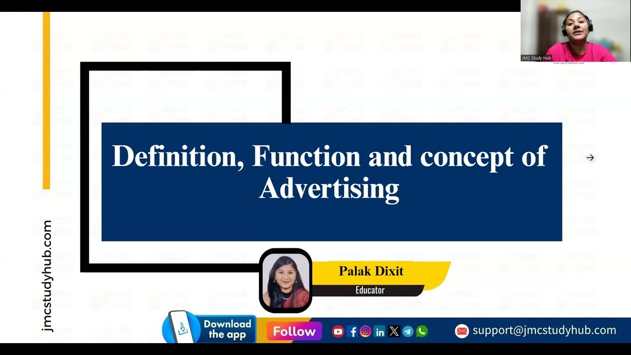 Definition of Advertising | Concept & Meaning | Recorded Class | UGC NET JMC Paper 2