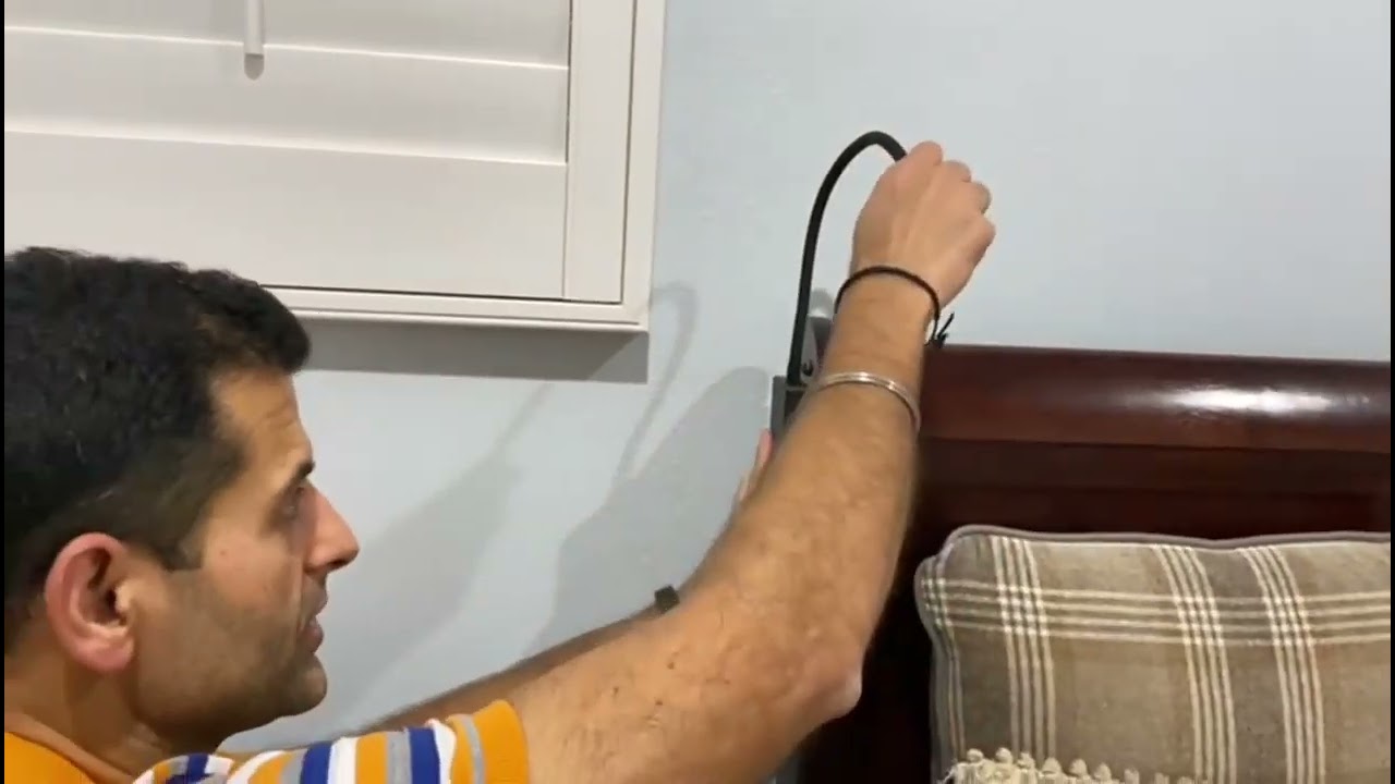 LED Wall Mounted Bedside Lamp with Gooseneck and Remote, Wall Mount Reading Spot Light for Bedroom