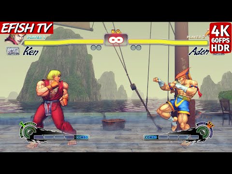 Ken vs Adon (Hardest AI) - Ultra Street Fighter IV