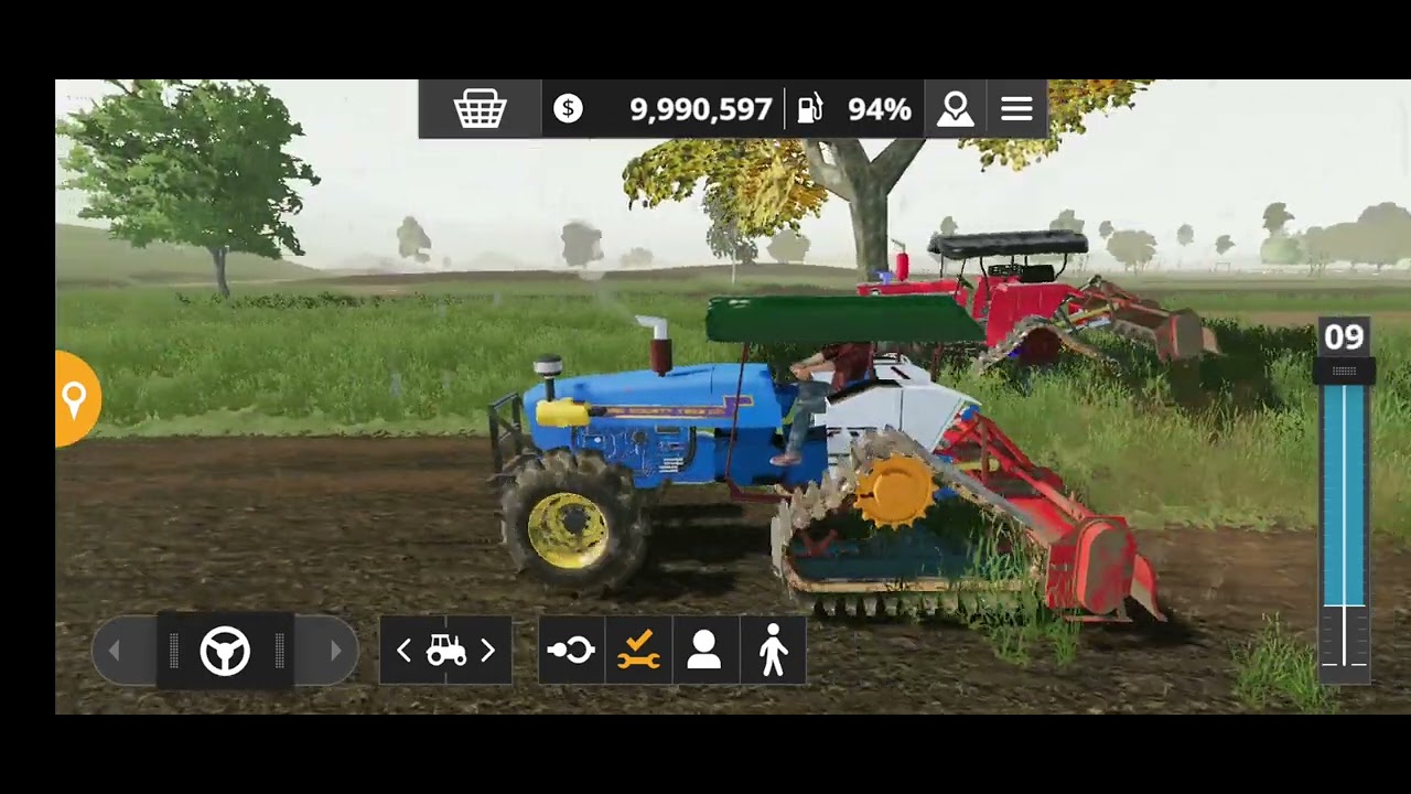 hari ke empat hujan masih belum berhenti xblh nk kerat padi kita bawak trekta