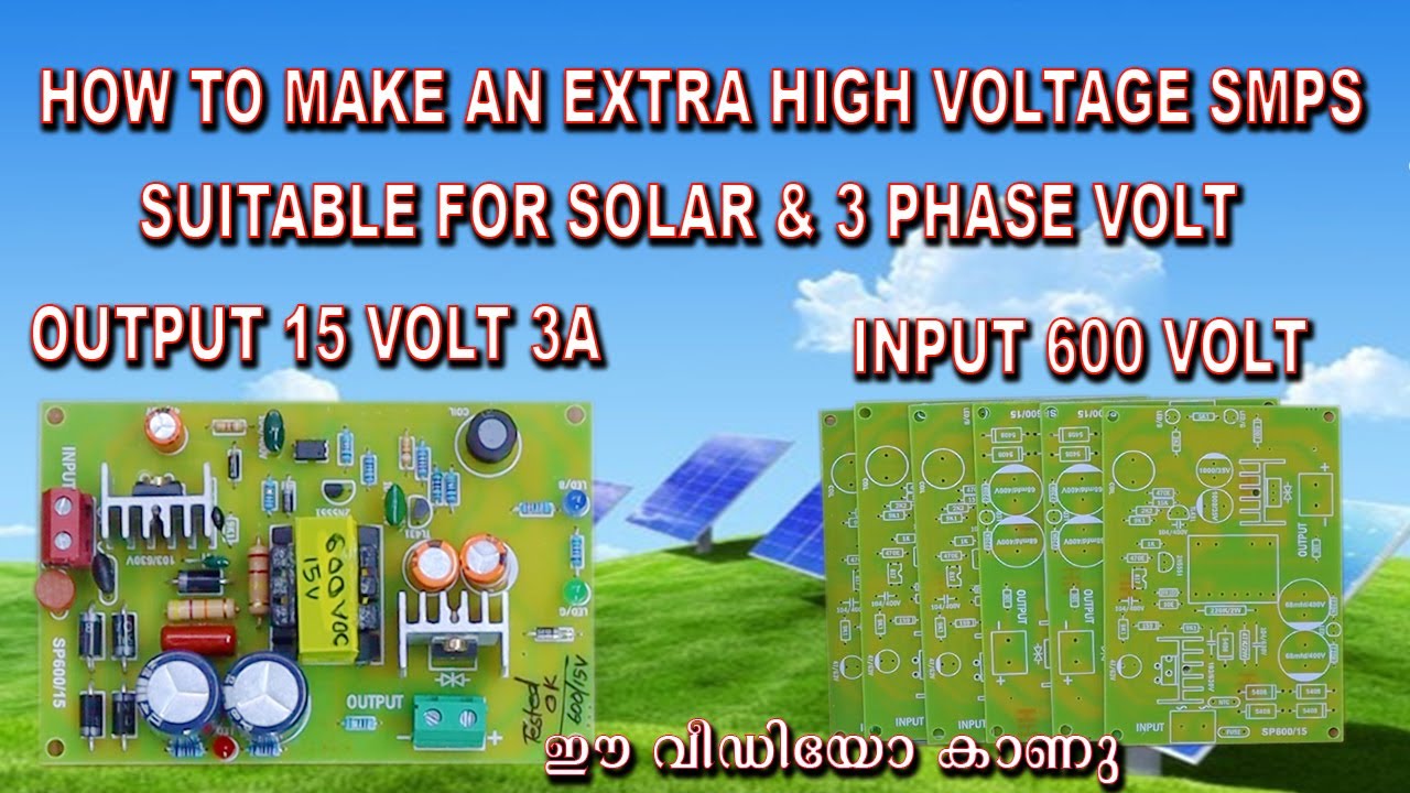 How to make a high voltage input supply SMPS / input 600v / output 15v ...