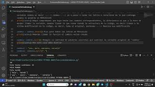 Funciones de Cadenas en Python: len(), upper(), lower() y split()
