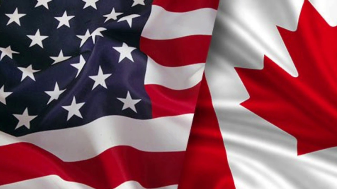 Флаг американо-канадский. Флаг США. Флаг США И Канады