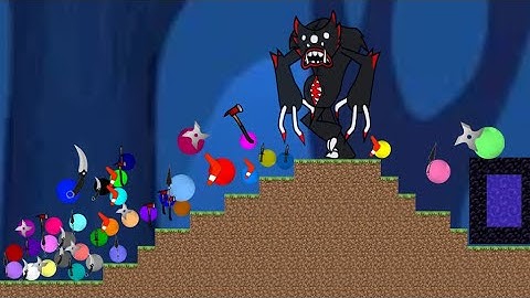 36 Marble Race Battle Survival - Escape Killy Willy  Monster - Survival Marble Race in Algodoo