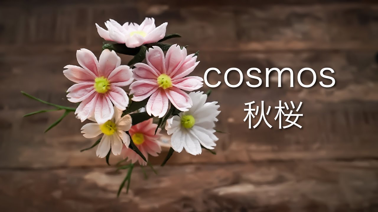 【額縁あり】秋桜(コスモス)の陶器作品 額縁あり】秋桜(コスモス)の陶器作品