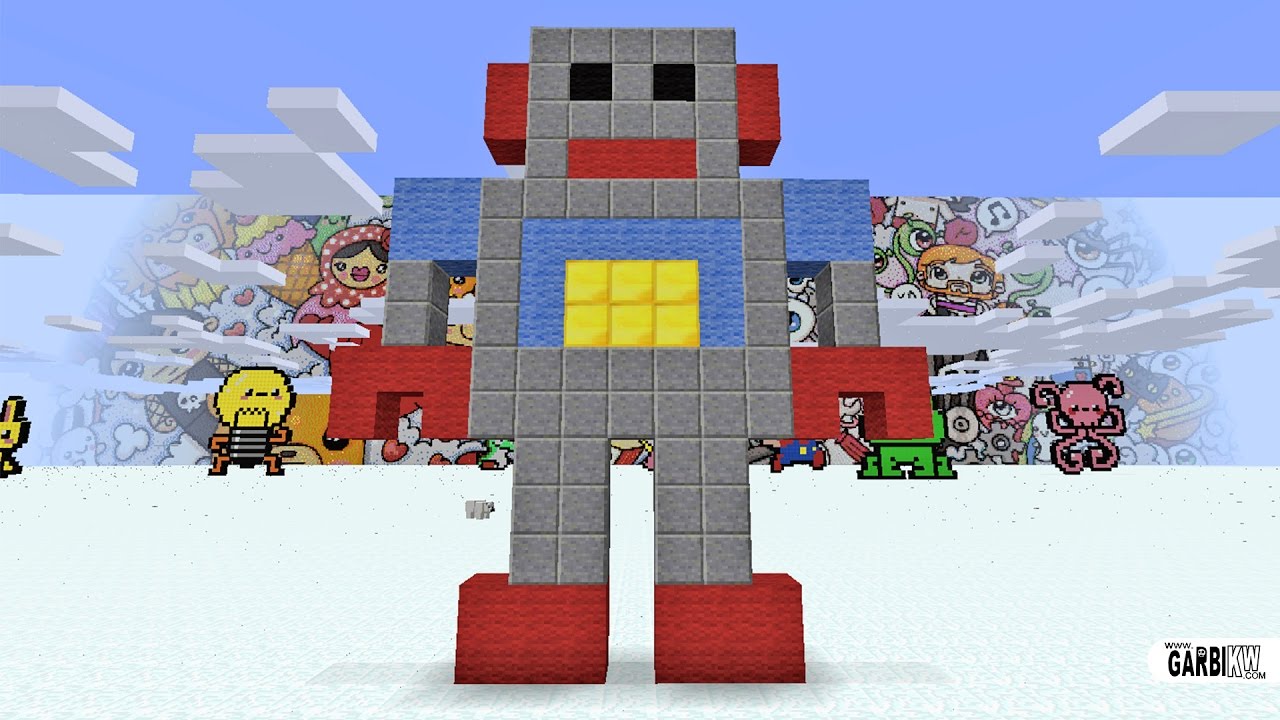 Minecraft Pixel Art - How To Make a Robot