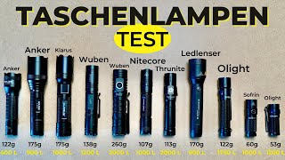 11 Taschenlampen im Test - Das sind die BESTEN.