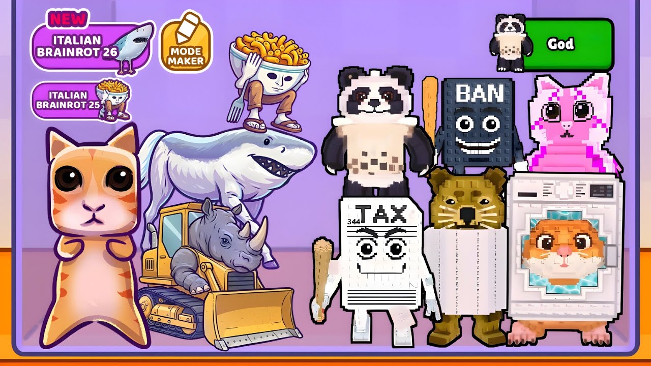 Merge Fellas Italian Steal Brainrot 26 - Spinny Hammy | New Mode Maker - Max Level Gameplay