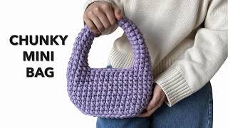 How To Crochet a Mini Chunky Bag | Beginner Friendly