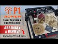 ACMER P1 (10W Laser Engraver &amp; Cutter) - Assembly + FULL REVIEW (Includes Tests on 15mm THICK WOOD)