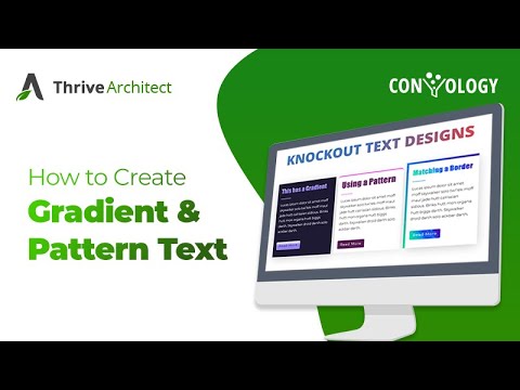 Create Text with Gradient and Pattern Backgrounds in Thrive Architect