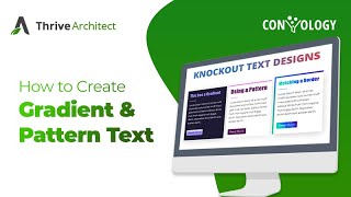 Celebrity Create Text with Gradient and Pattern Backgrounds in Thrive Architect Wealth