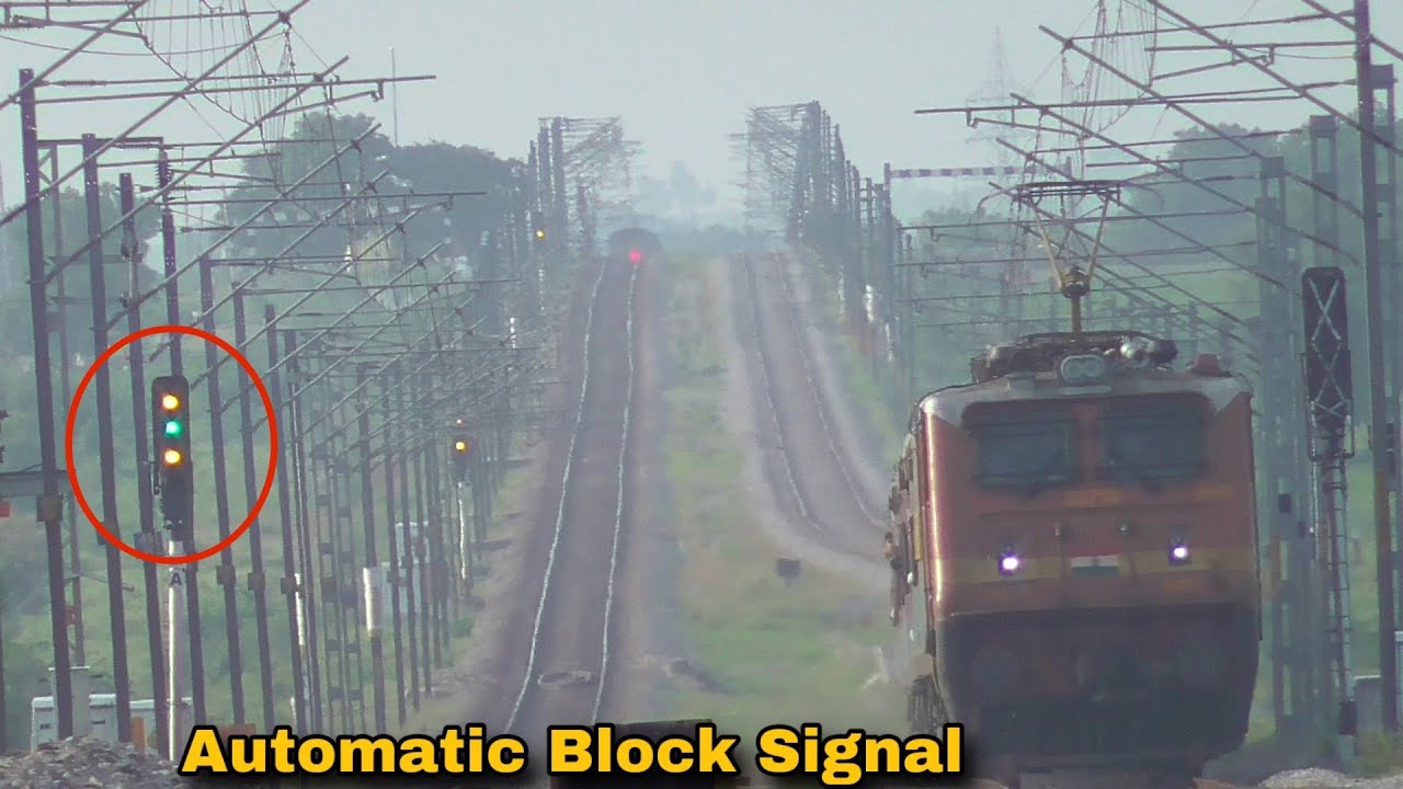 Working of AUTOMATIC BLOCK SIGNALING System| Newly Commissioned Section | Cautiously Moving Trains
