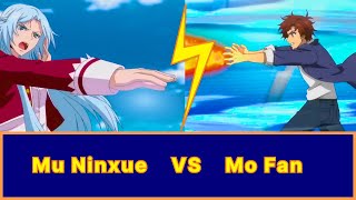 Mu Ninxue vs Mo Fan in Exchange Event | Mo Fan Unleash His Fire Element | Mo Fan Fire Power