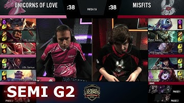Misfits vs Unicorns of Love | Game 2 Semi Finals S7 EU LCS Spring 2017 PlayOffs | MSF vs UOL G2 SF