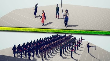 NARUTO TEAM vs HIGH MILITARY ARMY | Totally Accurate Battle Simulator - TABS