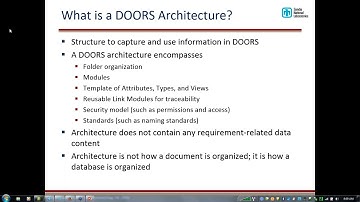 Generalized Information Architecture for Managing Requirements in IBM’s DOORS Application