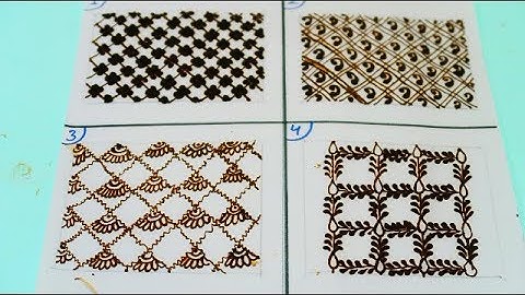 Learn 6 Types Of Grid/Netting Mehndi Pattern | Henna filling Tutorial |