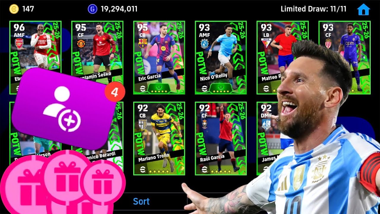 REWARDS X4 PACK OPENING!! 😱😱 EFOOTBALL 2026 MOBILE