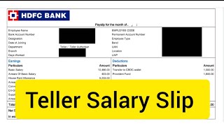 FC Bank Teller Salary Slip FC Bank Teller Authoriser Salary Slip FC Bank Job Salary