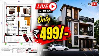 30'x40' East Facing House Plan as per Vastu | 2BHK Modern Home Design | AutoCAD Live🔥